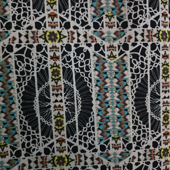 anthropologie Fig and Flower Boho Black/Multi-Colored Wide Leg Pants, XL - Picture 8 of 8